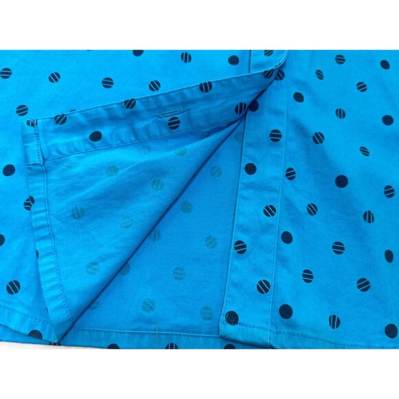Allison Daley Women Blue Polka Dot Button-Down Blouse Women's Size 14W (READ) - Picture 8 of 16